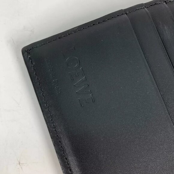LOEWE Long wallet puzzle Two fold Long Wallet Leather Black - Picture 13 of 13